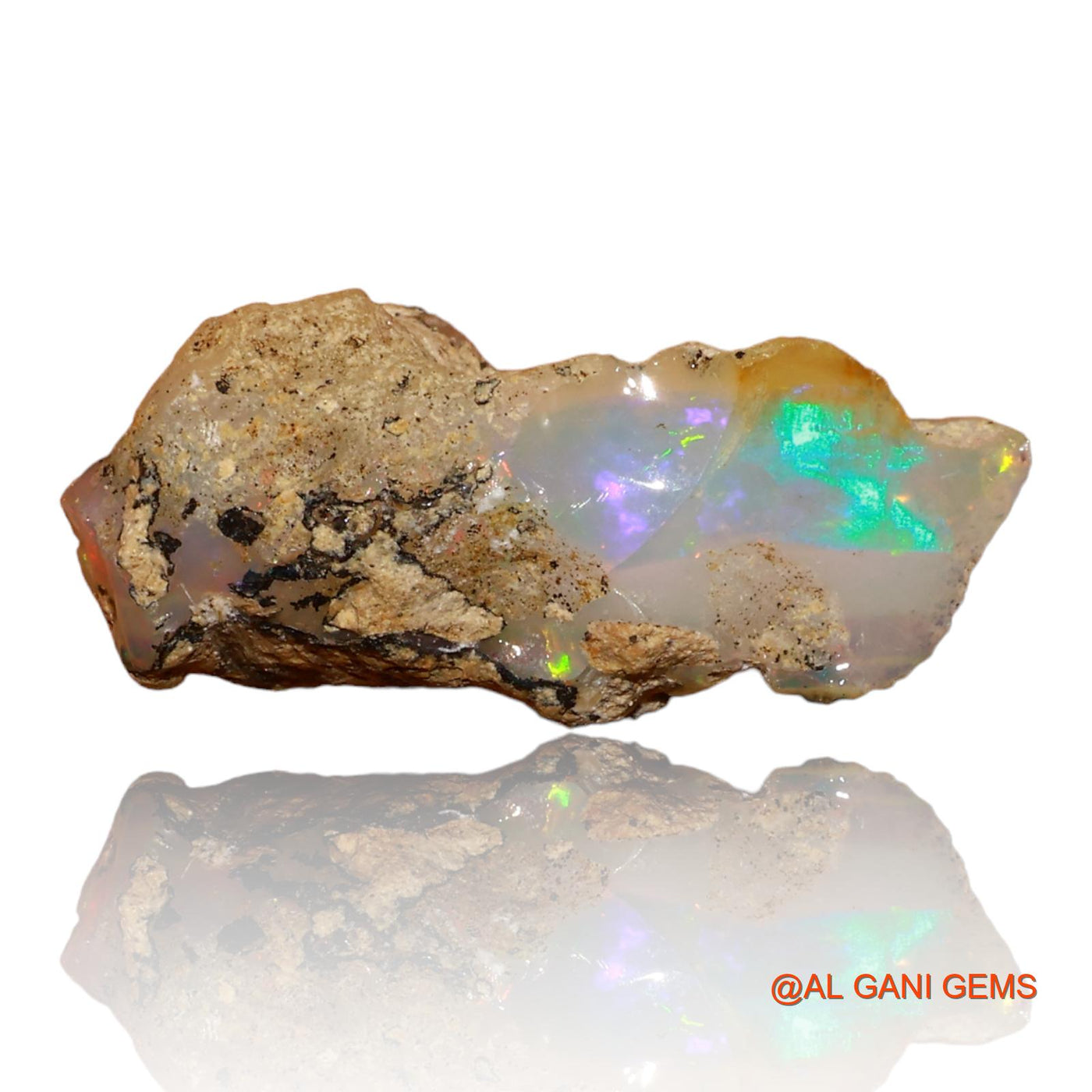 7.50 Cts Natural Ethiopian Fire Opal Loose Gemstone Fancy Rough 22x10x9 mm E-86