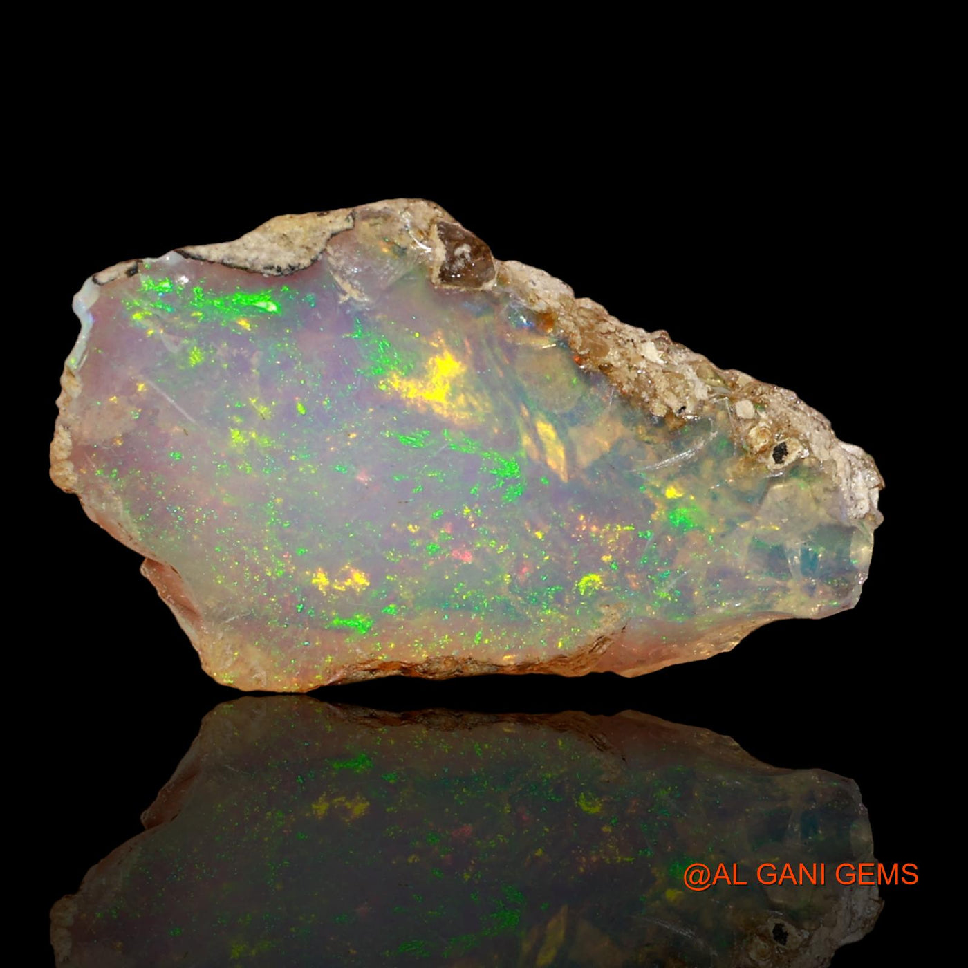 4.00 Cts Natural Ethiopian Fire Opal Loose Gemstone Fancy Rough 22x13x3 mm E-87