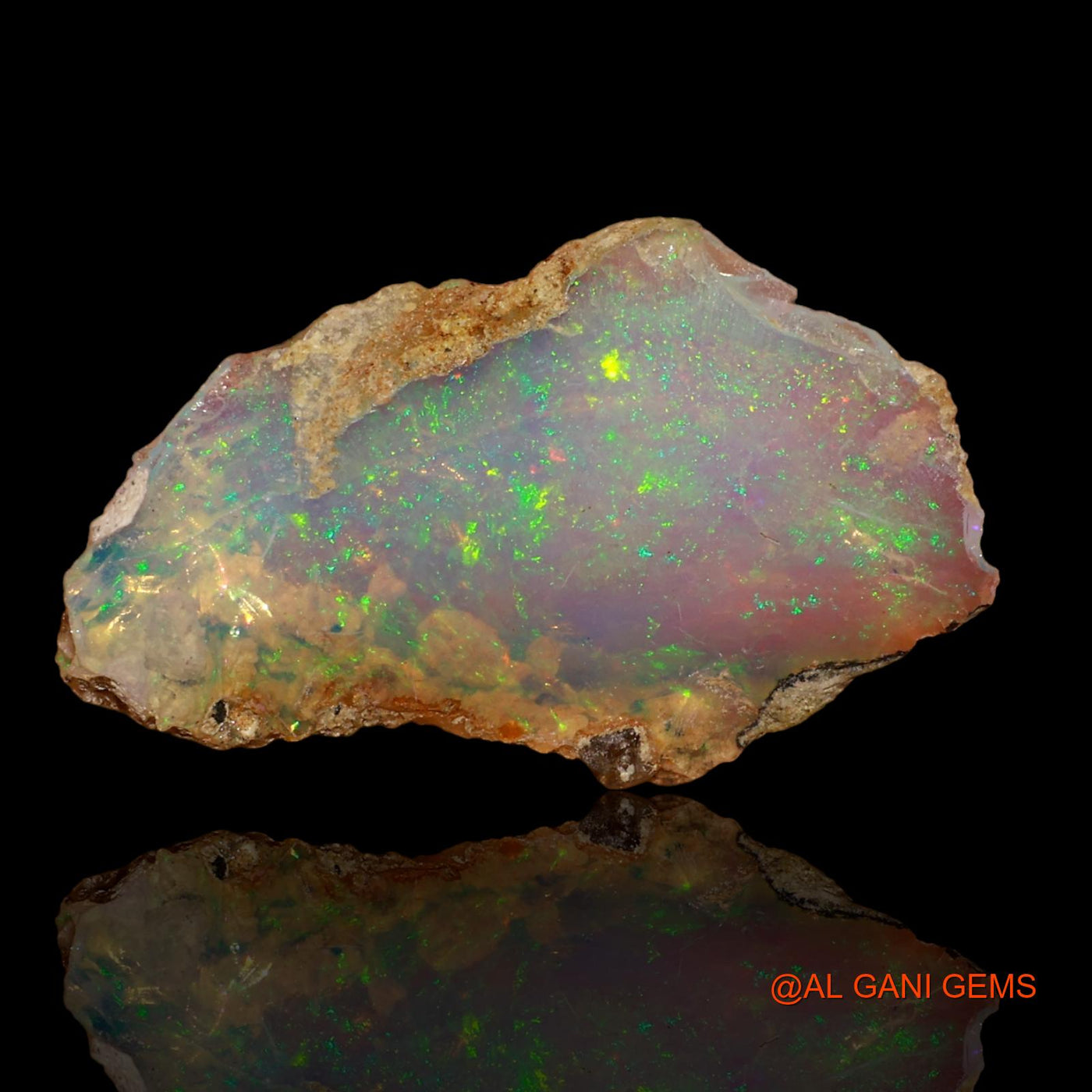 4.00 Cts Natural Ethiopian Fire Opal Loose Gemstone Fancy Rough 22x13x3 mm E-87