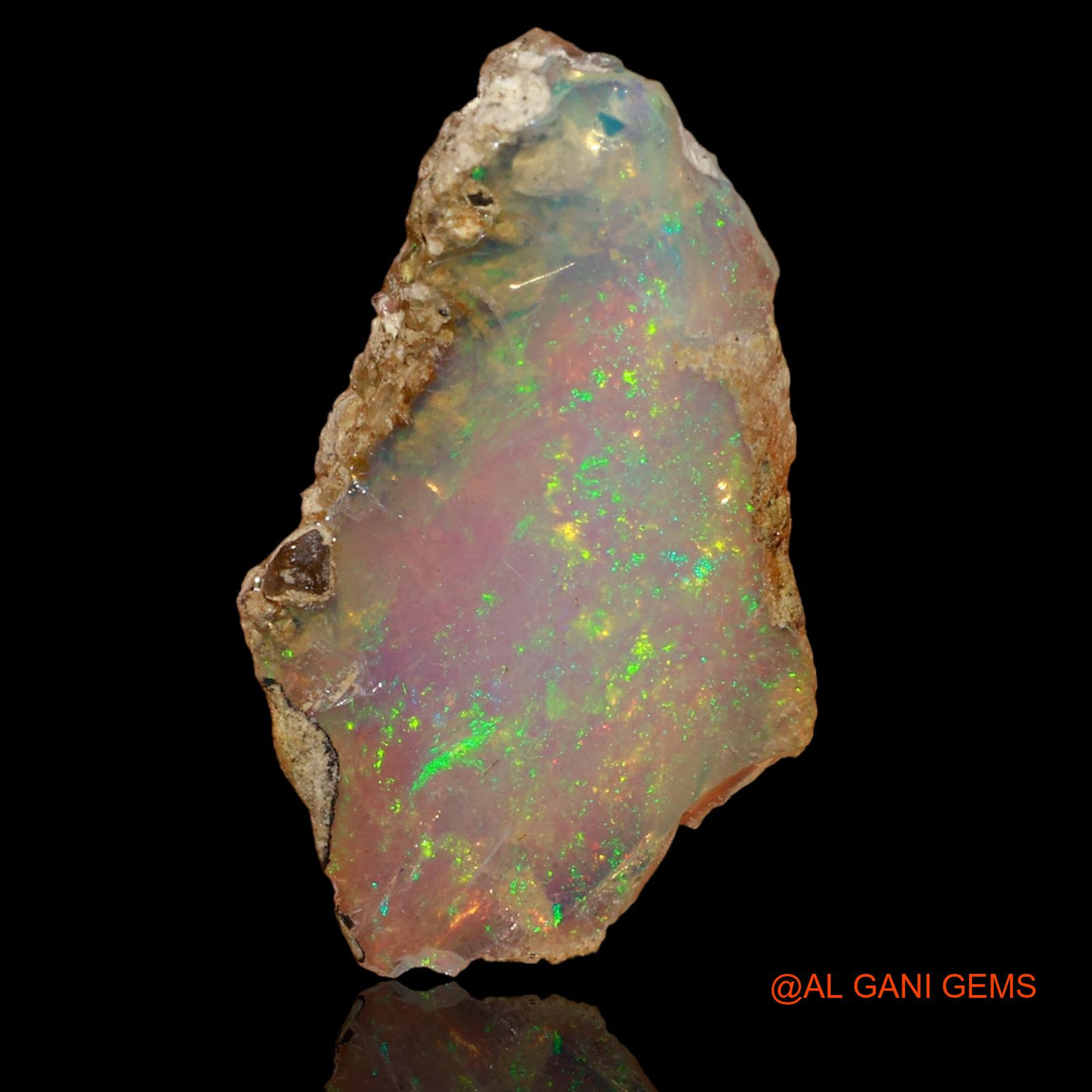 4.00 Cts Natural Ethiopian Fire Opal Loose Gemstone Fancy Rough 22x13x3 mm E-87