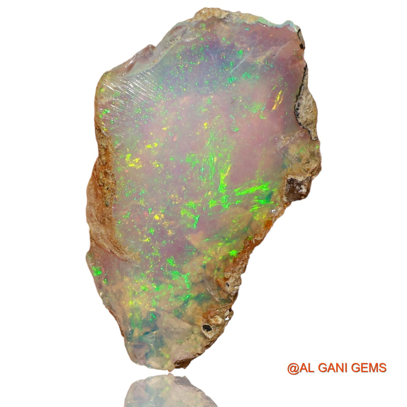 4.00 Cts Natural Ethiopian Fire Opal Loose Gemstone Fancy Rough 22x13x3 mm E-87