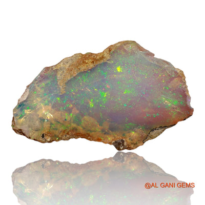 4.00 Cts Natural Ethiopian Fire Opal Loose Gemstone Fancy Rough 22x13x3 mm E-87