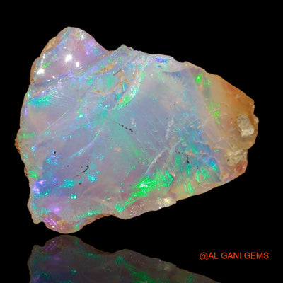 Natural Fire Opal Gemstone 4.90 Cts Loose Fancy Rough From Ethiopia 16x14x6 mm E-88