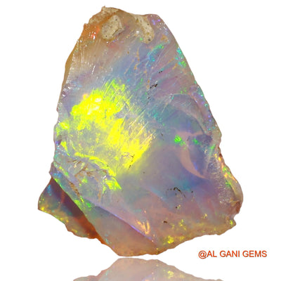 Natural Fire Opal Gemstone 4.90 Cts Loose Fancy Rough From Ethiopia 16x14x6 mm E-88