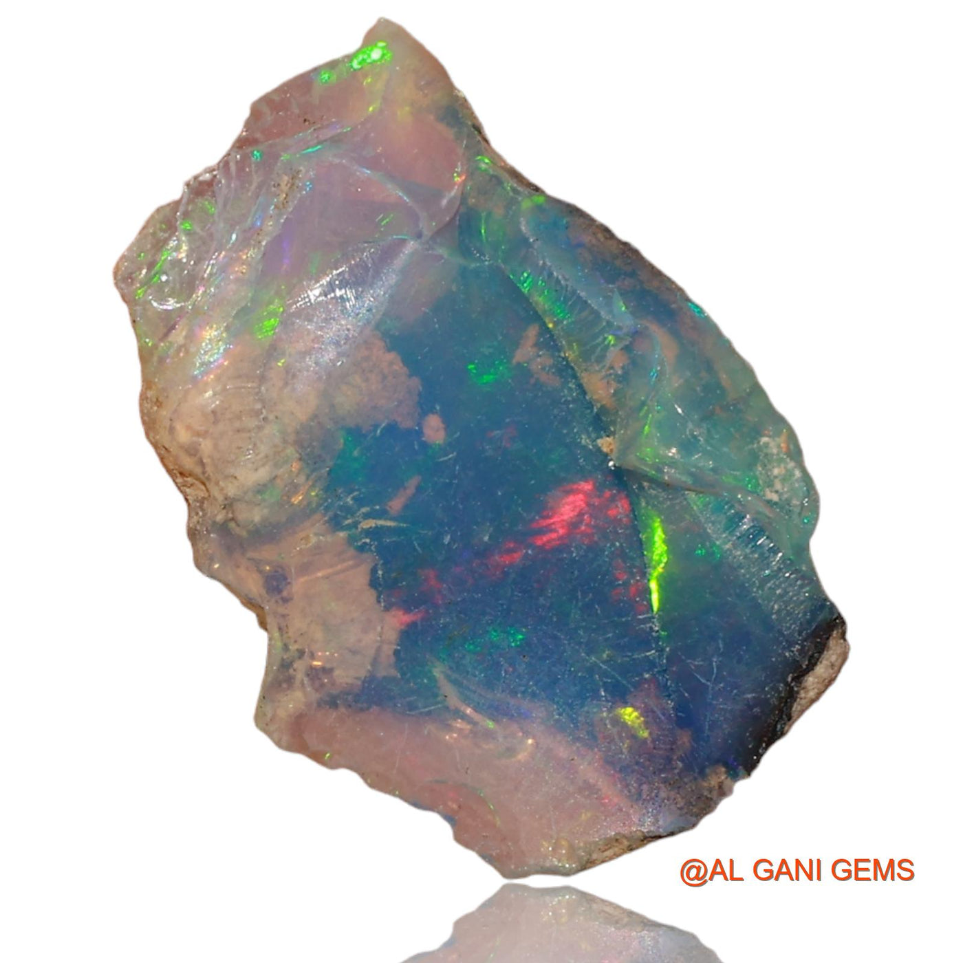 Natural Untreated Fire Opal Loose Gemstone Fancy Rough From Ethiopia 3.00 Cts 18x13x5 mm E-8