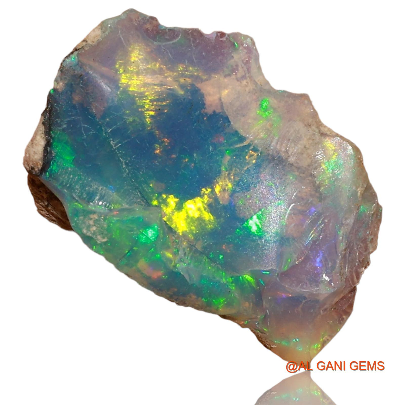 Natural Untreated Fire Opal Loose Gemstone Fancy Rough From Ethiopia 3.00 Cts 18x13x5 mm E-8