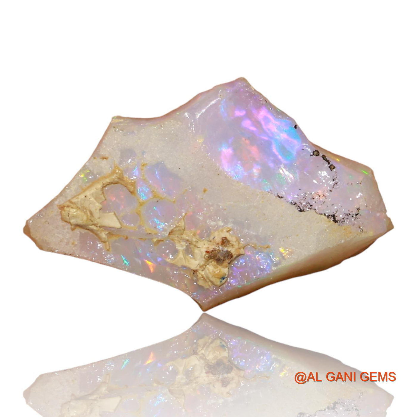 Natural Untreated Fire Opal Loose Gemstone Fancy Rough From Ethiopia 4.90 Cts 20x13x5 mm E-90