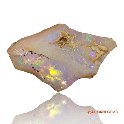Natural Untreated Fire Opal Loose Gemstone Fancy Rough From Ethiopia 4.90 Cts 20x13x5 mm E-90