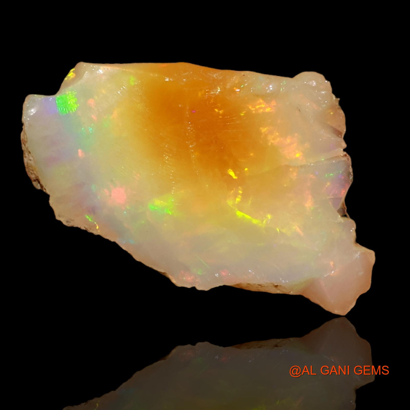 5.70 Cts Unheated Ethiopian Fire Opal Loose Gemstone Fancy Rough Natural 20x12x6 mm E-92