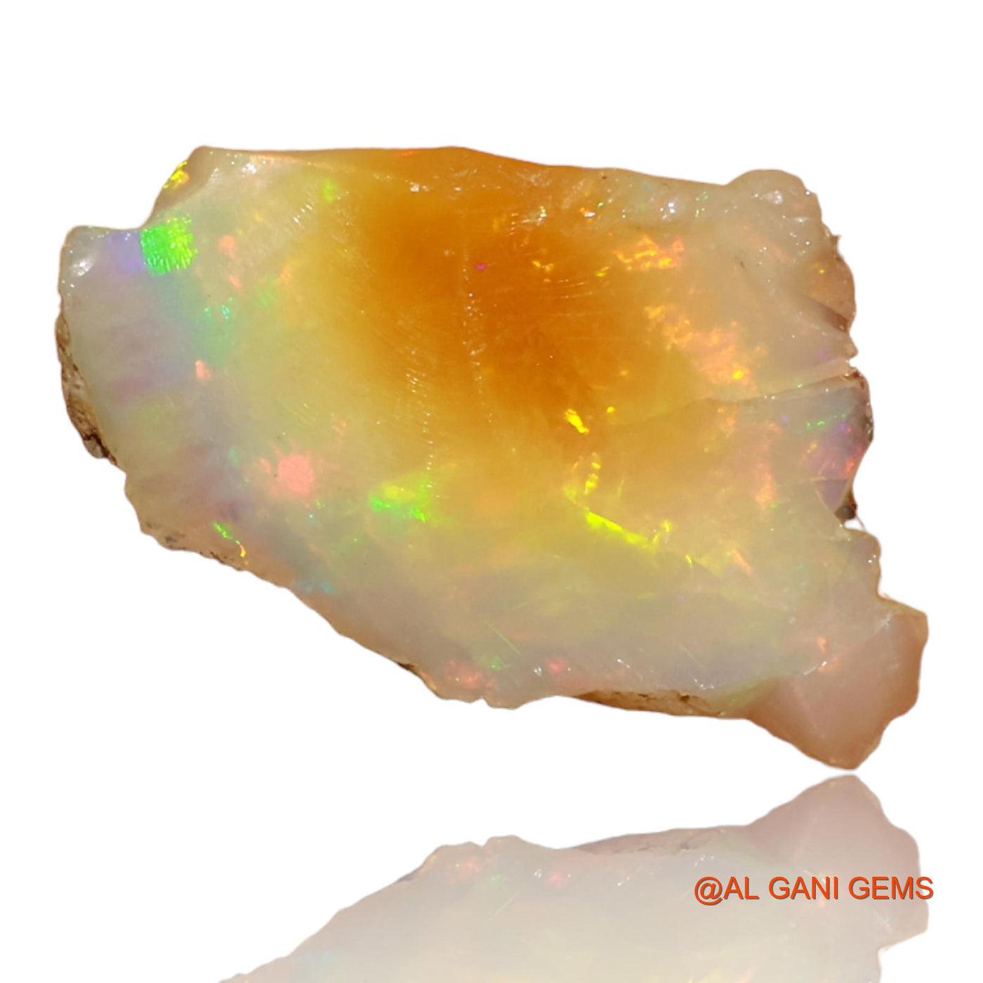 5.70 Cts Unheated Ethiopian Fire Opal Loose Gemstone Fancy Rough Natural 20x12x6 mm E-92