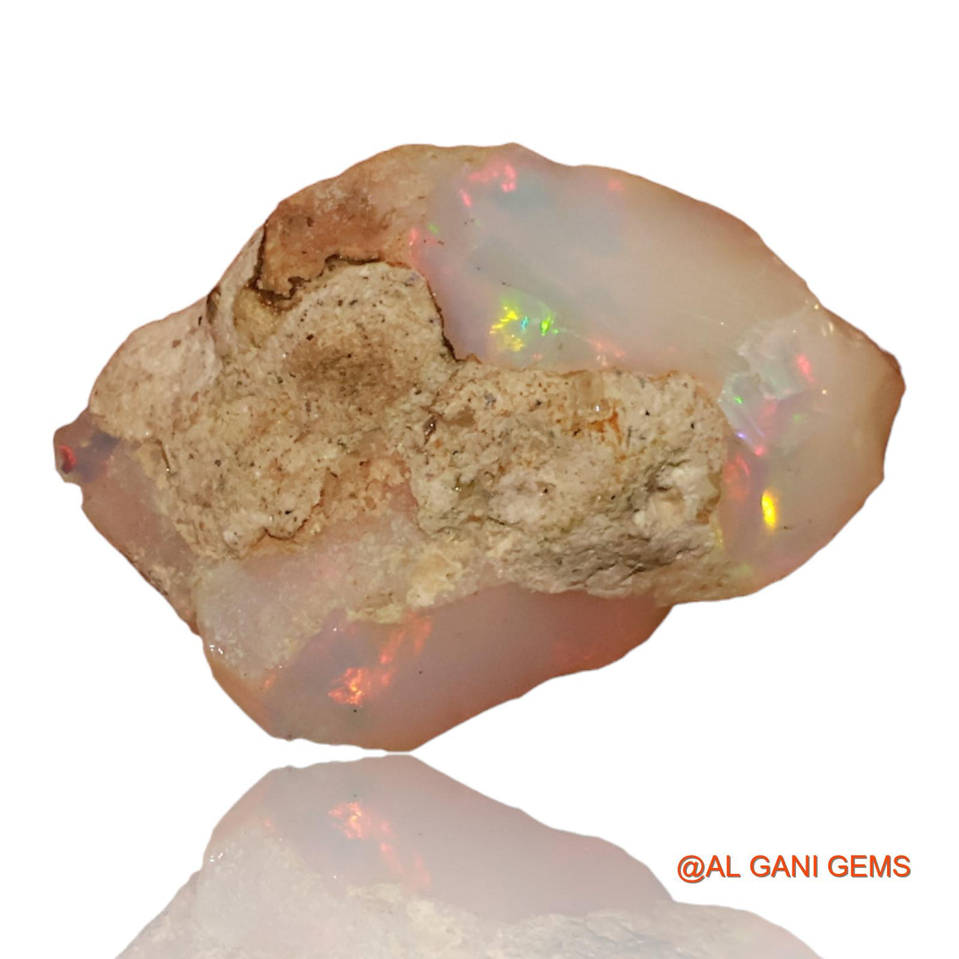 6.50 Cts Natural Ethiopian Fire Opal Loose Gemstone Fancy Rough 20x13x7 mm E-93
