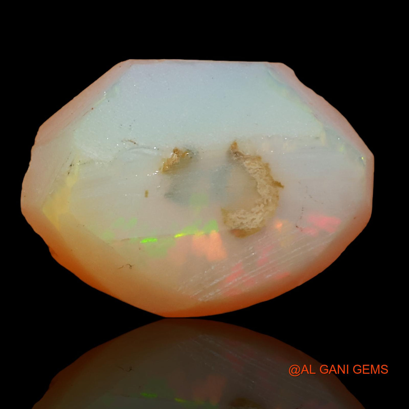 Natural Untreated Fire Opal Loose Gemstone Fancy Rough From Ethiopia 10.90 Cts 20x15x8 mm E-96