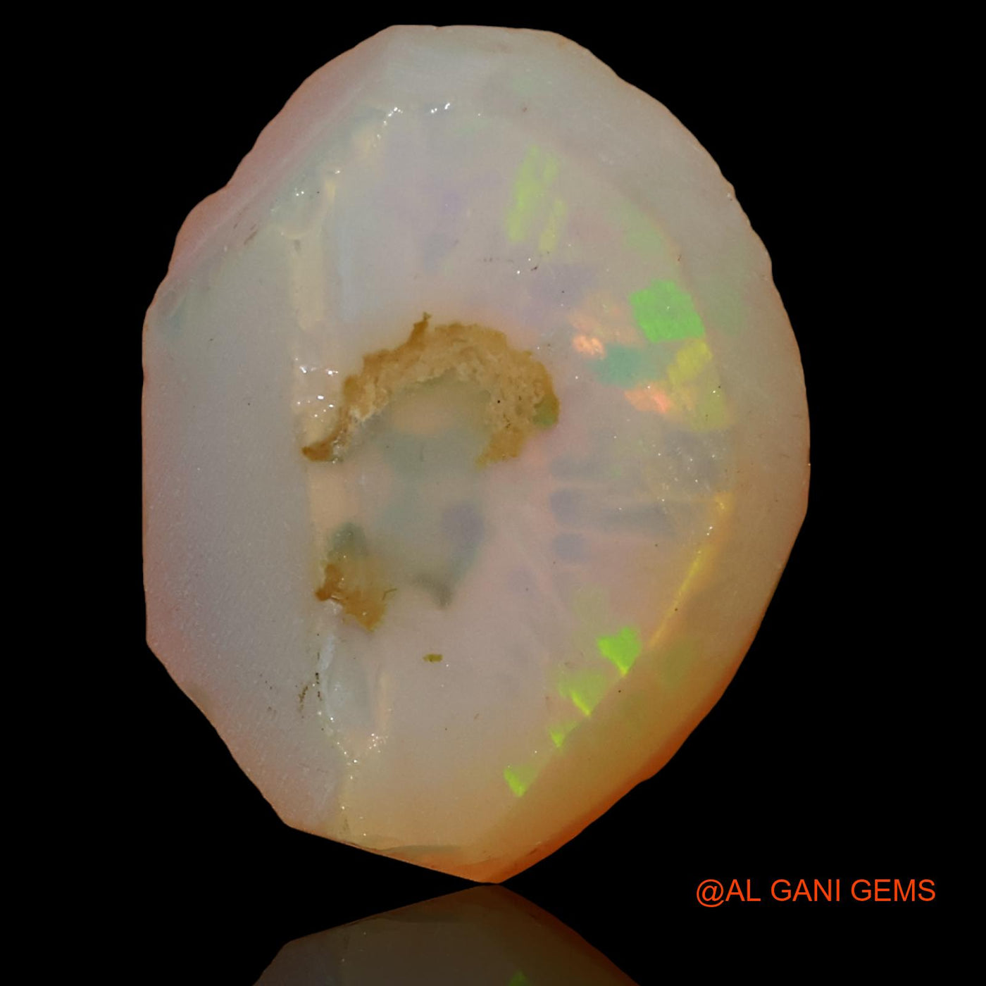 Natural Untreated Fire Opal Loose Gemstone Fancy Rough From Ethiopia 10.90 Cts 20x15x8 mm E-96
