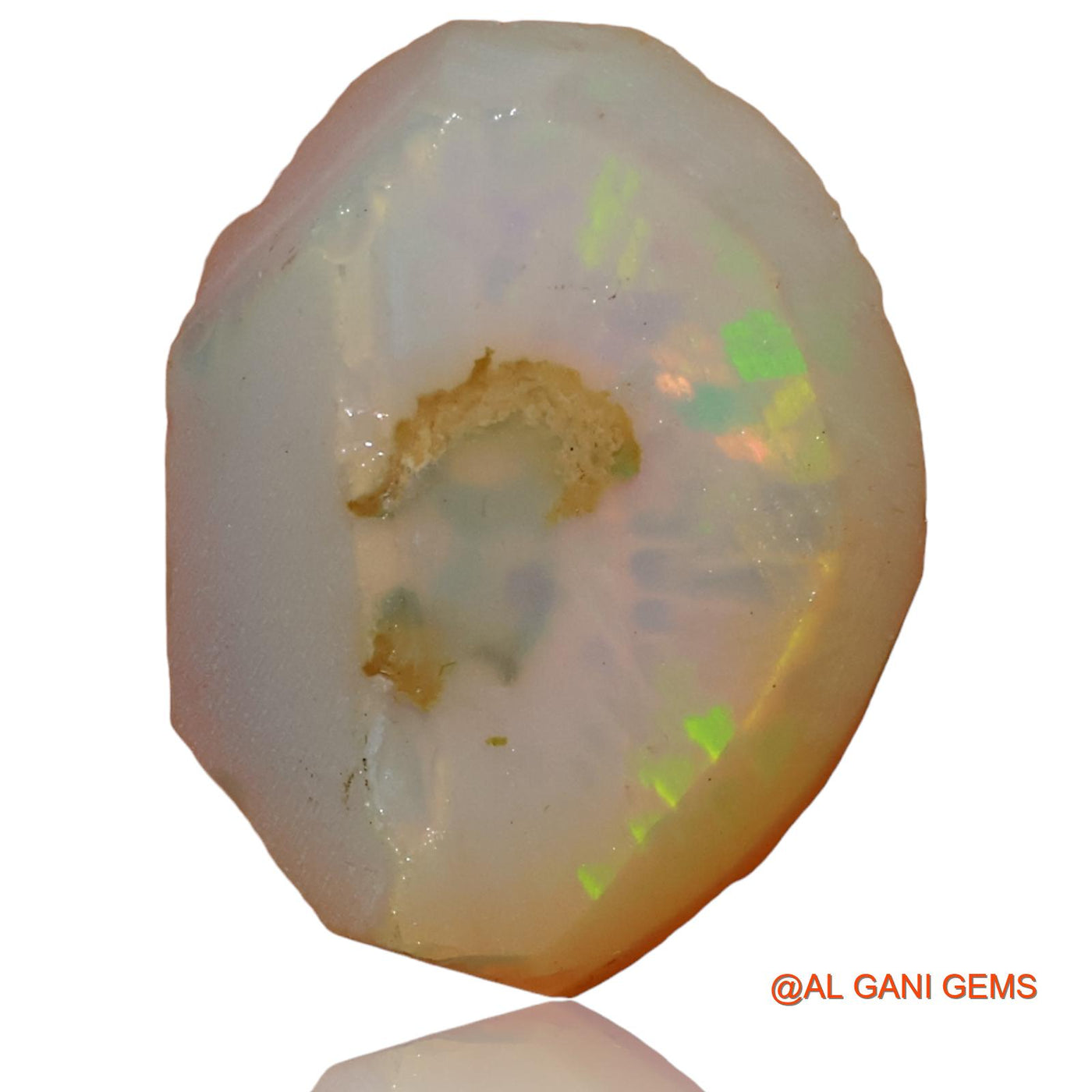 Natural Untreated Fire Opal Loose Gemstone Fancy Rough From Ethiopia 10.90 Cts 20x15x8 mm E-96