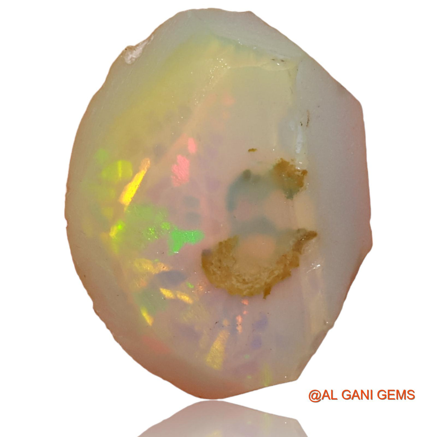 Natural Untreated Fire Opal Loose Gemstone Fancy Rough From Ethiopia 10.90 Cts 20x15x8 mm E-96