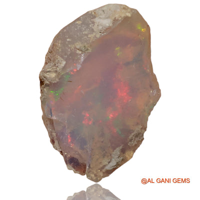 Natural Untreated Fire Opal Loose Gemstone Fancy Rough From Ethiopia 4.30 Cts 16x11x7 mm E-98