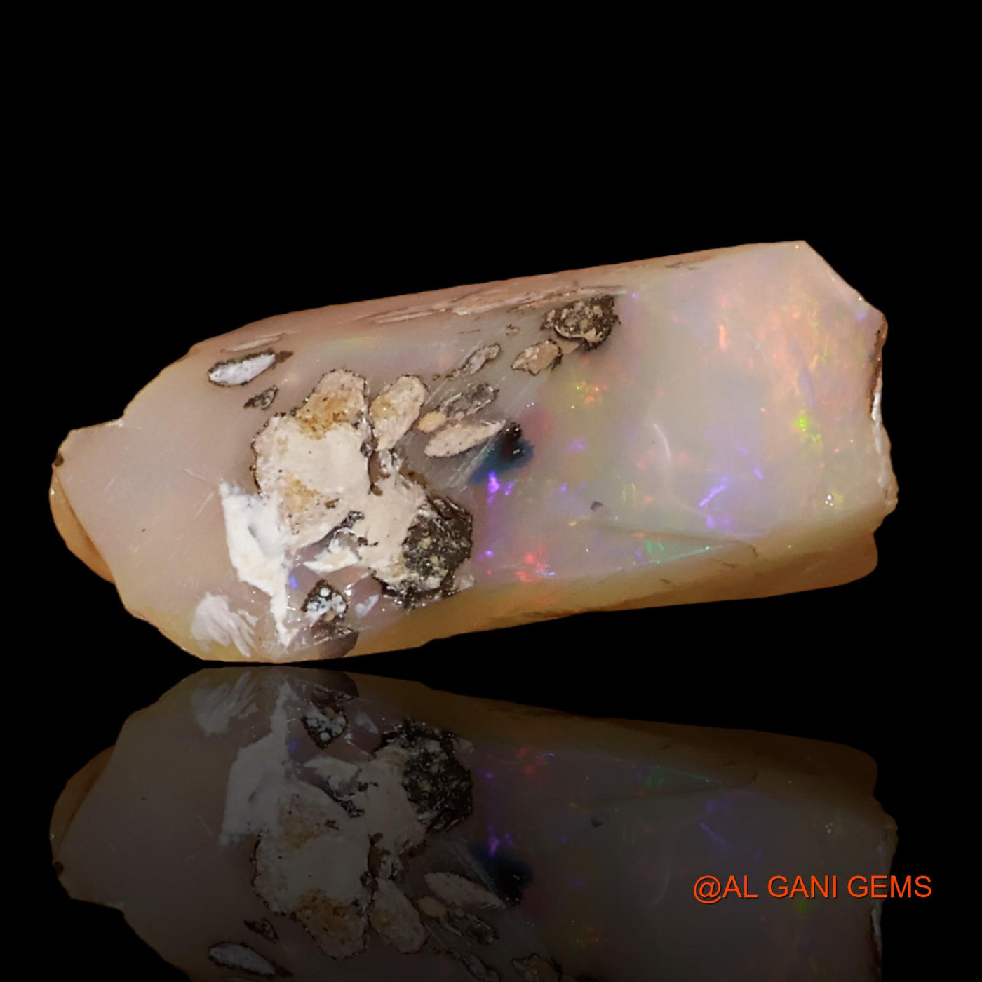 Natural Untreated Fire Opal Loose Gemstone Fancy Rough From Ethiopia 10.70 Cts 19x18x7 mm E-99