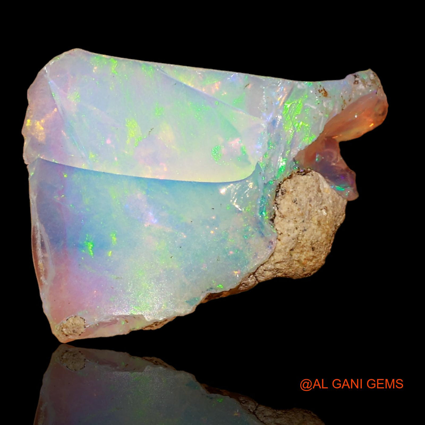 Natural Fire Opal Gemstone 5.00 Cts Loose Fancy Rough From Ethiopia 17x13x5 mm E-9