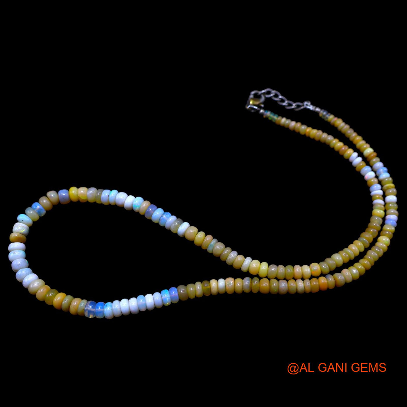 Rondelle Smooth 2X5 MM Fire Opal Beads Dainty Daughter Antique Necklace EOB-11