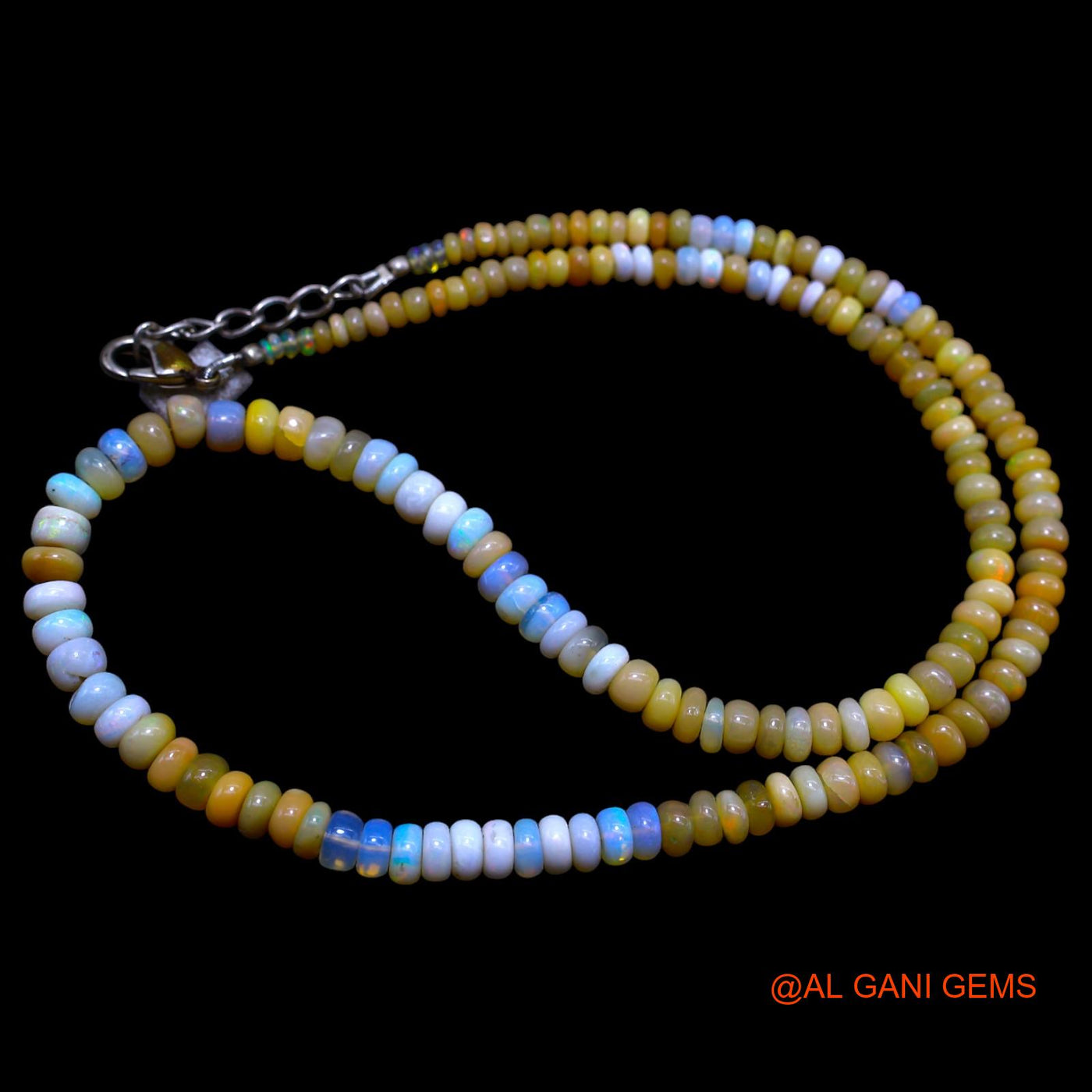 Rondelle Smooth 2X5 MM Fire Opal Beads Dainty Daughter Antique Necklace EOB-11