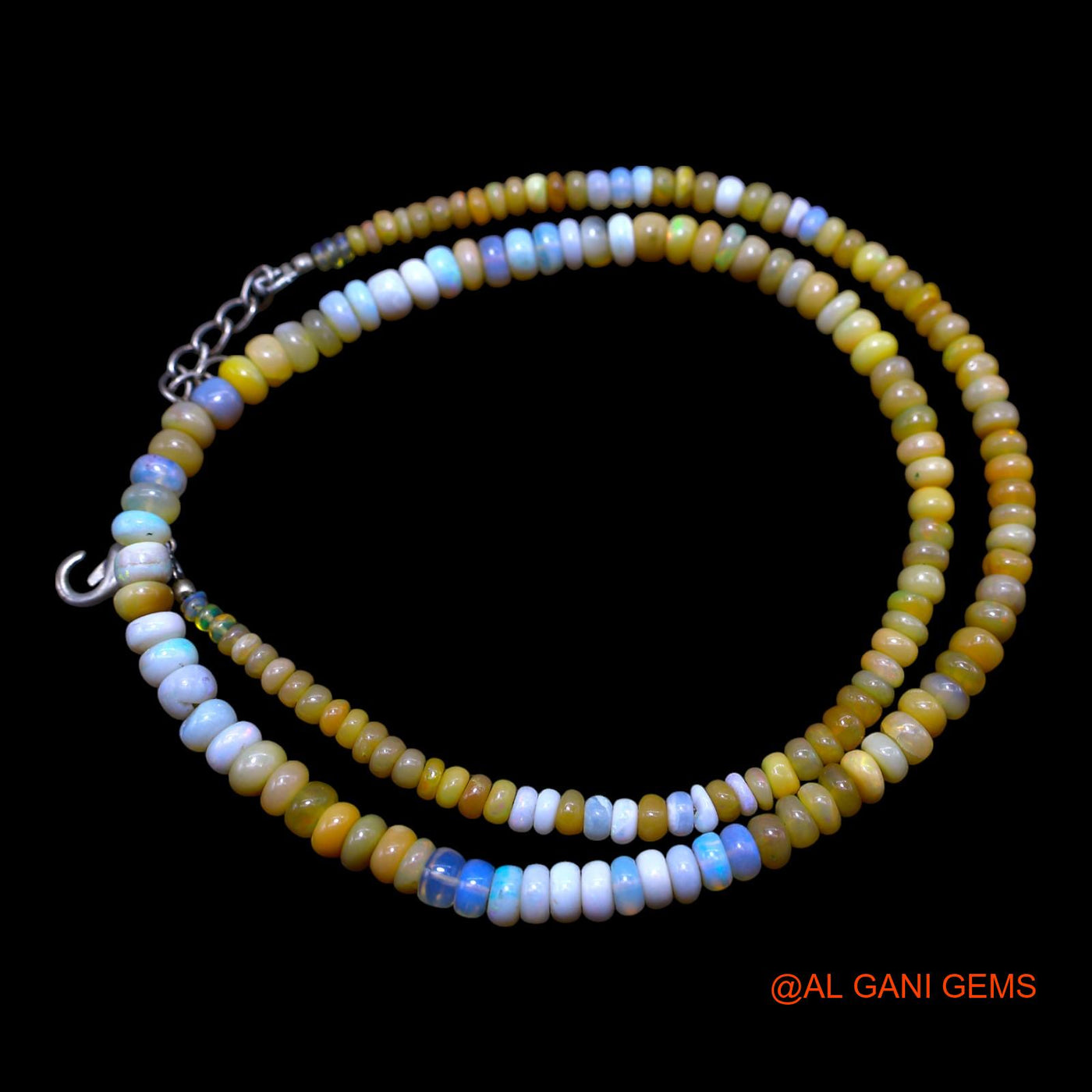Rondelle Smooth 2X5 MM Fire Opal Beads Dainty Daughter Antique Necklace EOB-11
