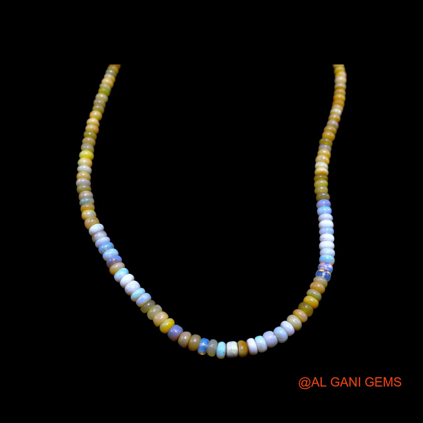 Rondelle Smooth 2X5 MM Fire Opal Beads Dainty Daughter Antique Necklace EOB-11