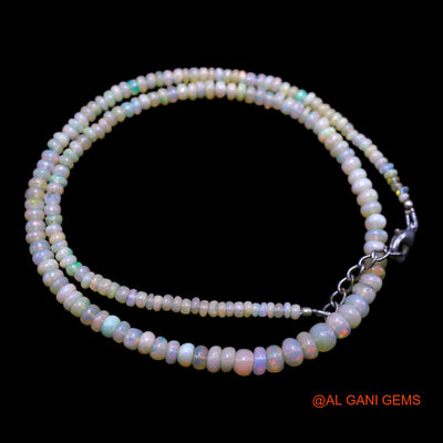 Smooth Multi Color Fire Opal Beads Rondelle Dainty Daughter Necklace EOB-15