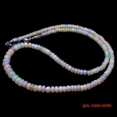 Smooth Multi Color Fire Opal Beads Rondelle Dainty Daughter Necklace EOB-15