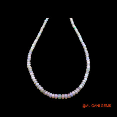 Smooth Multi Color Fire Opal Beads Rondelle Dainty Daughter Necklace EOB-15