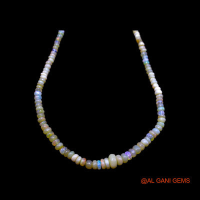 Rondelle Smooth Multi Color Fire Opal Beaded Boho Handcrafted Necklace EOB-17