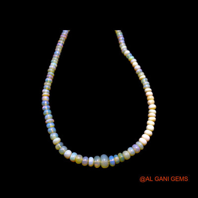 Rondelle Smooth Multi Color Fire Opal Bead Dainty Mother Boho Necklace EOB-21