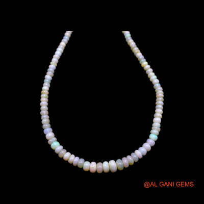 Smooth Fire Opal Bead Rondelle Dainty Handmade Celestial Mother Necklace EOB-23