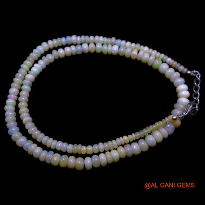 Smooth Multi Color 3X6 MM Fire Opal Beads Rondelle Dainty Boho Necklace EOB-24