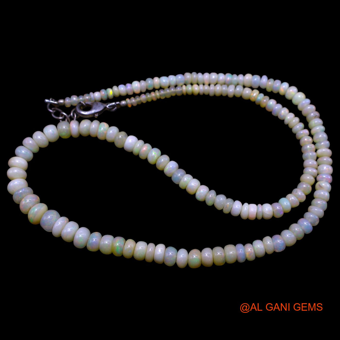 Smooth Multi Color 3X6 MM Fire Opal Beads Rondelle Dainty Boho Necklace EOB-24