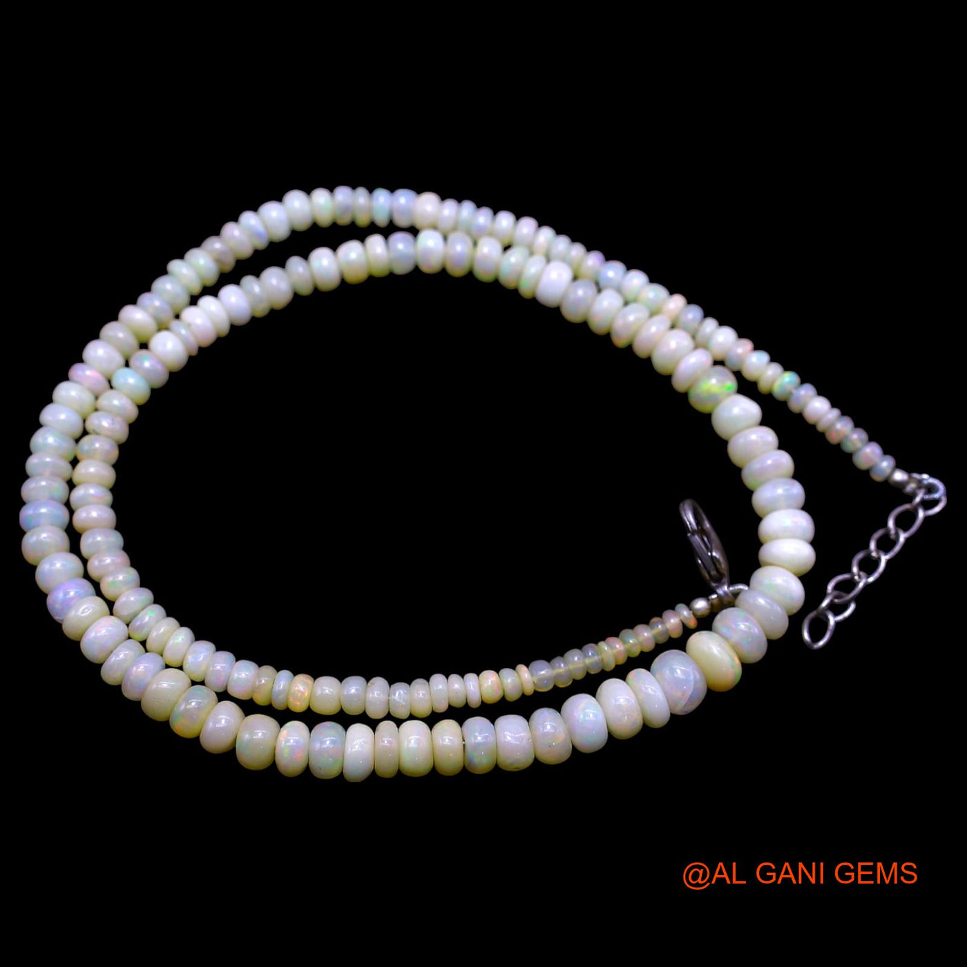 Smooth Multi Color 3X6 MM Fire Opal Beads Rondelle Dainty Boho Necklace EOB-24