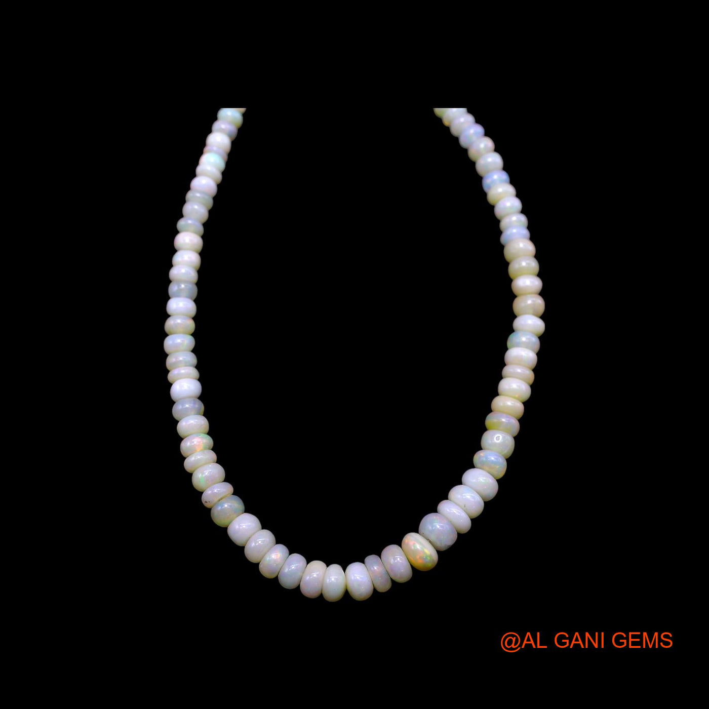 Smooth Multi Color 3X6 MM Fire Opal Beads Rondelle Dainty Boho Necklace EOB-24