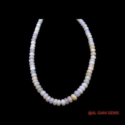 Smooth Multi Color 3X6 MM Fire Opal Beads Rondelle Dainty Boho Necklace EOB-24