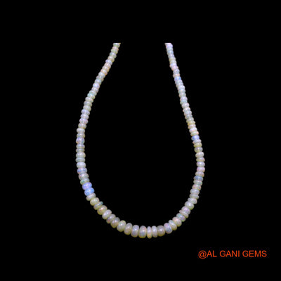 Smooth Multi Color Fire Opal Beaded Rondelle Dainty Mother Boho Necklace EOB-27