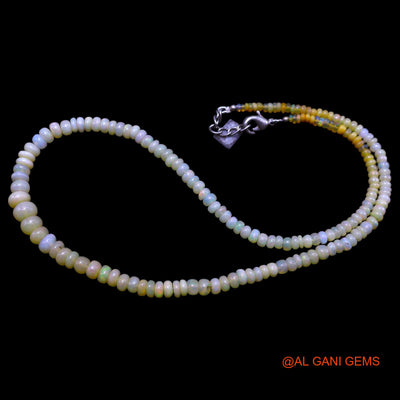 Smooth 2X7 MM Fire Opal Beads Rondelle Boho Birthday Celestial Necklace EOB-29