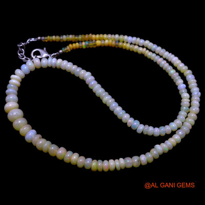 Smooth 2X7 MM Fire Opal Beads Rondelle Boho Birthday Celestial Necklace EOB-29