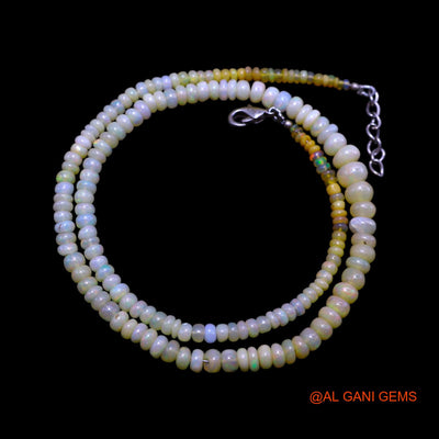 Smooth 2X7 MM Fire Opal Beads Rondelle Boho Birthday Celestial Necklace EOB-29