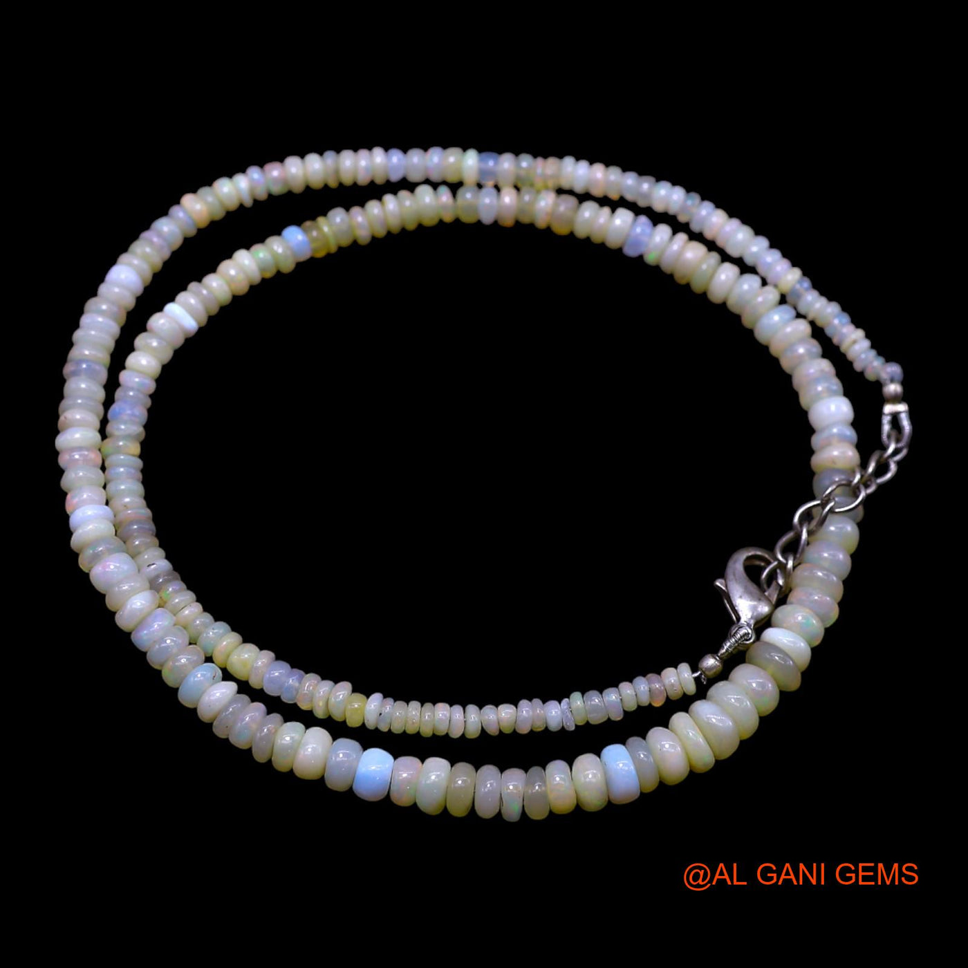 Rondelle Smooth 2X6 MM Fire Opal Beads Dainty Daughter Handmade Necklace EOB-30