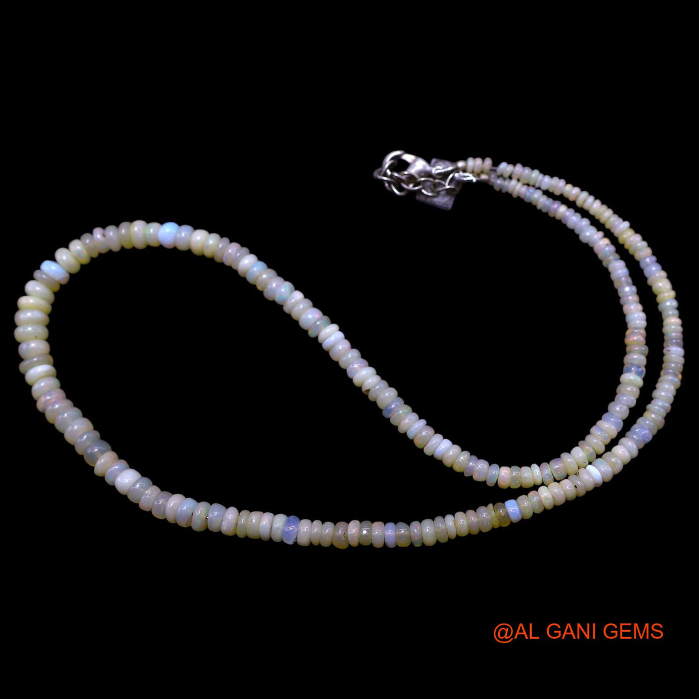 Rondelle Smooth 2X6 MM Fire Opal Beads Dainty Daughter Handmade Necklace EOB-30