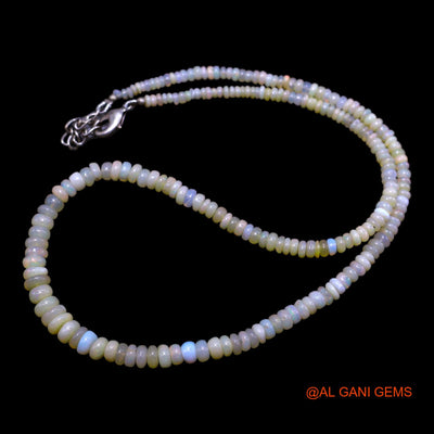 Rondelle Smooth 2X6 MM Fire Opal Beads Dainty Daughter Handmade Necklace EOB-30