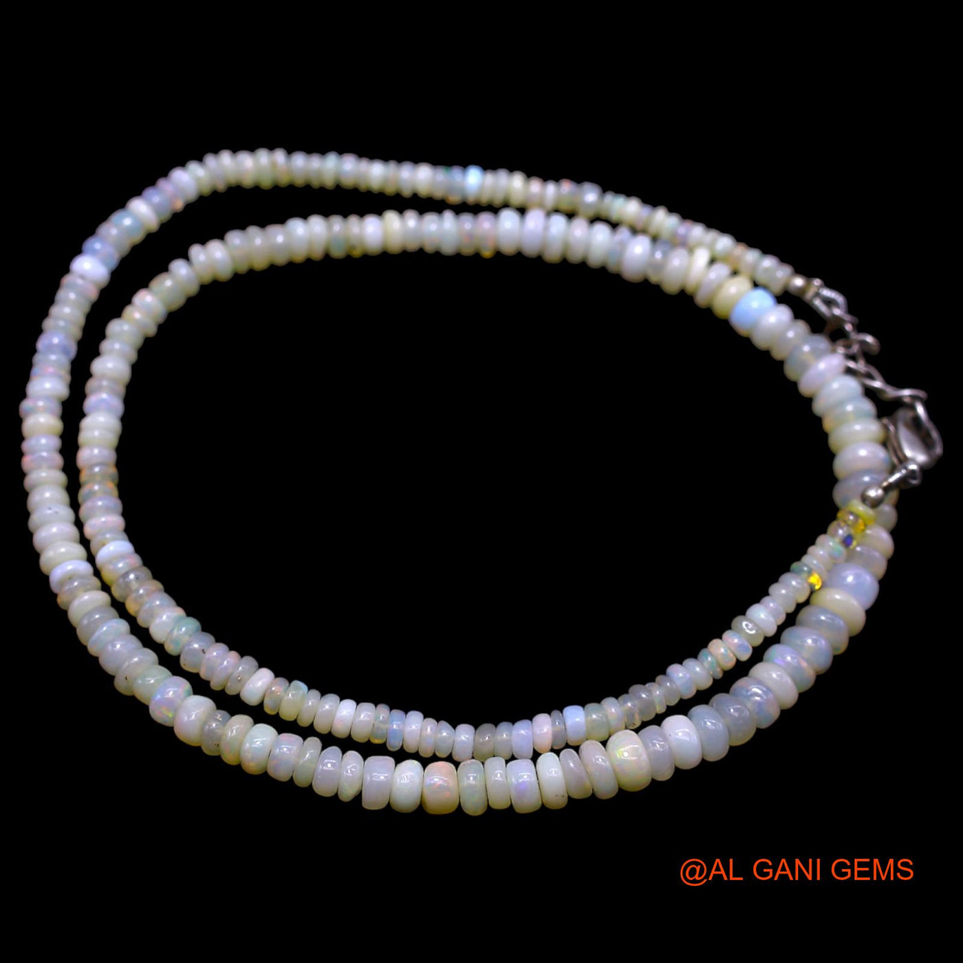 Smooth 3X6 MM Multi Color Fire Opal Beads Rondelle Art Deco Necklace EOB-32