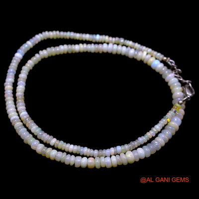 Smooth 3X6 MM Multi Color Fire Opal Beads Rondelle Art Deco Necklace EOB-32