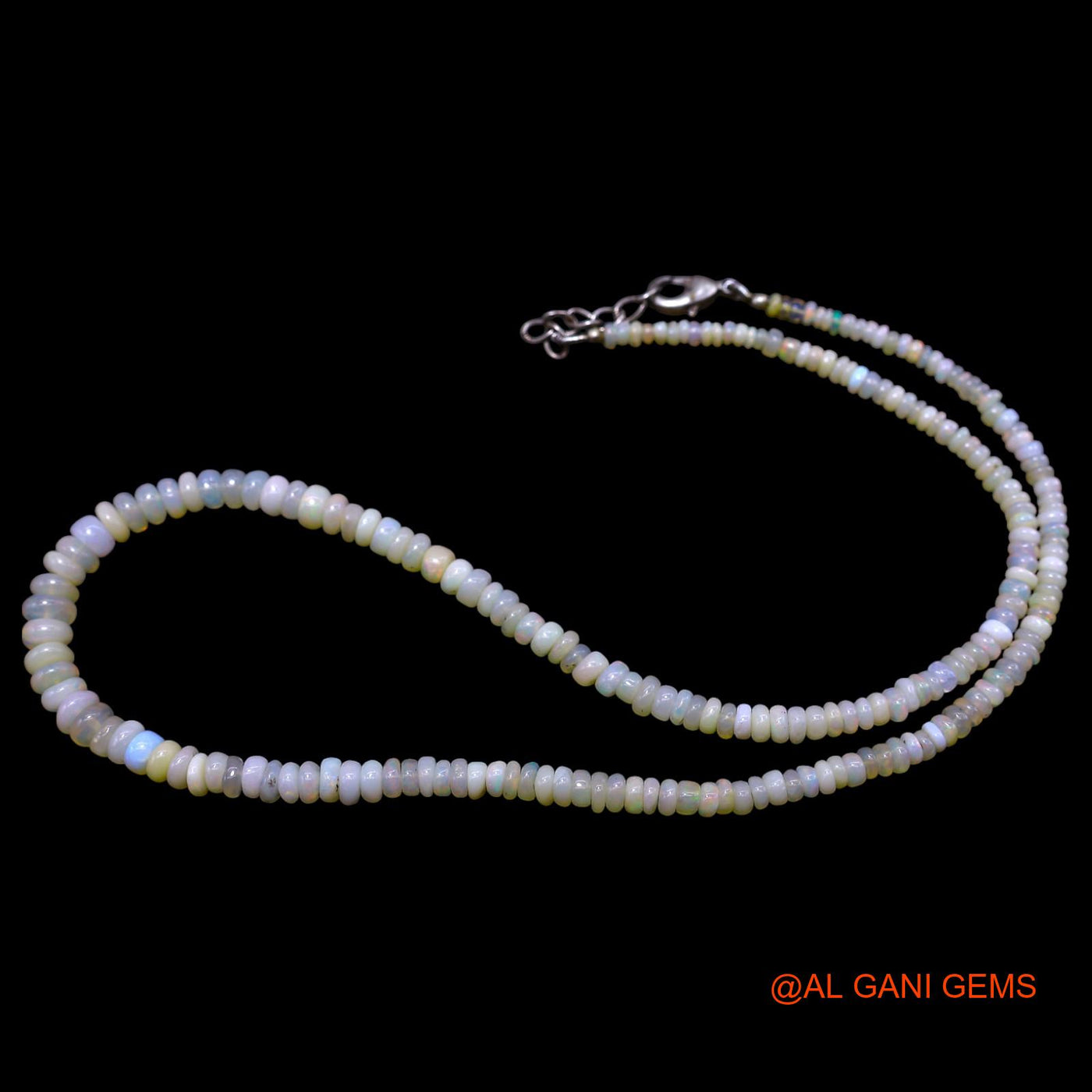 Smooth 3X6 MM Multi Color Fire Opal Beads Rondelle Art Deco Necklace EOB-32