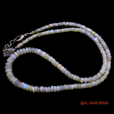 Smooth 3X6 MM Multi Color Fire Opal Beads Rondelle Art Deco Necklace EOB-32