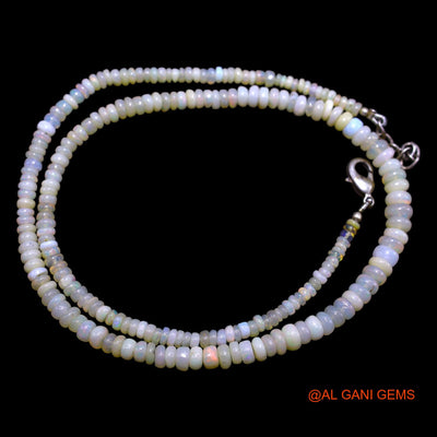Smooth 3X6 MM Multi Color Fire Opal Beads Rondelle Art Deco Necklace EOB-32