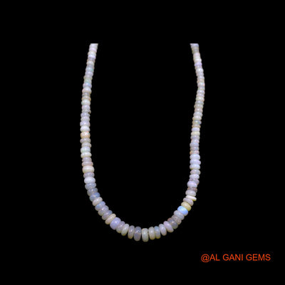 Smooth 3X6 MM Multi Color Fire Opal Beads Rondelle Art Deco Necklace EOB-32